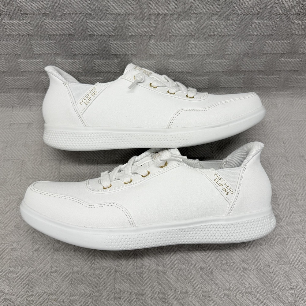 Skechers Slip-ins BOBS Skip Cute Keep It Classic‎ Womens Size 6.5 White 114812 - Picture 6 of 8